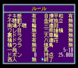 Super Mahjong screenshot 4 for Super Famicom